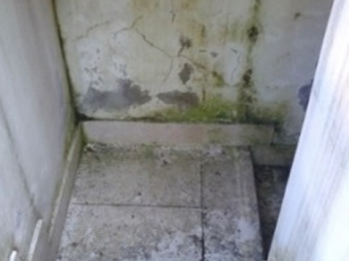 Trace d'infiltration d'eau
